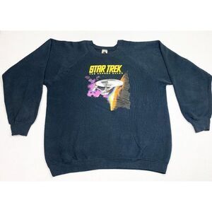 Vintage Star Trek Sweatshirt Black XL The Screen Saver Berkeley Systems